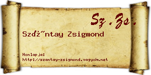Szántay Zsigmond névjegykártya