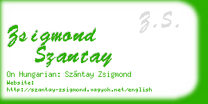 zsigmond szantay business card
