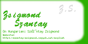 zsigmond szantay business card